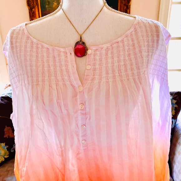 πΊπHPππΊ NWT Free People Little Bit of Something Ombre Top - Picture 7 of 12